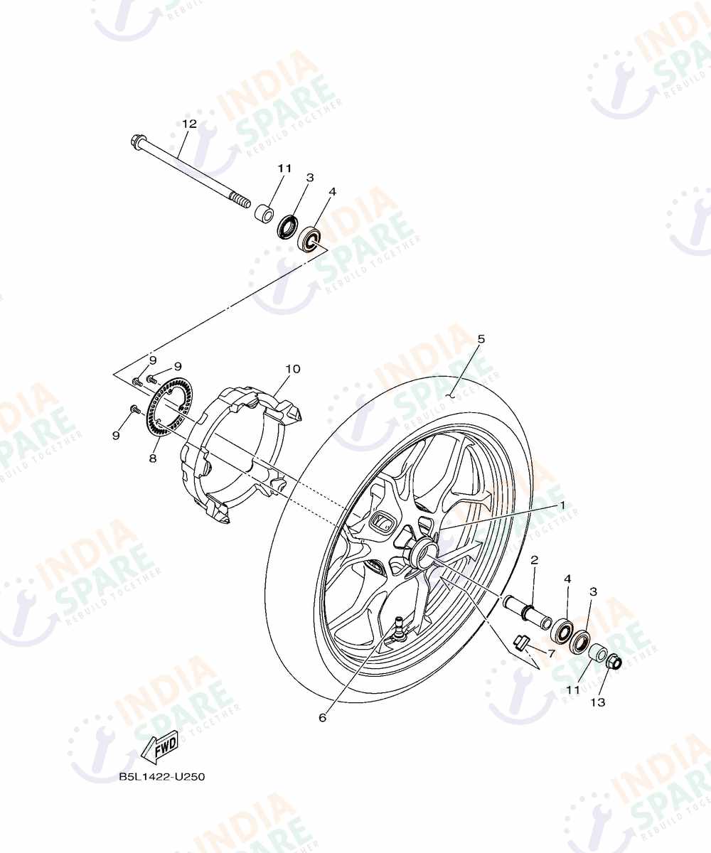 YAMAHA D772 MT 03 Series FRONT WHEEL
